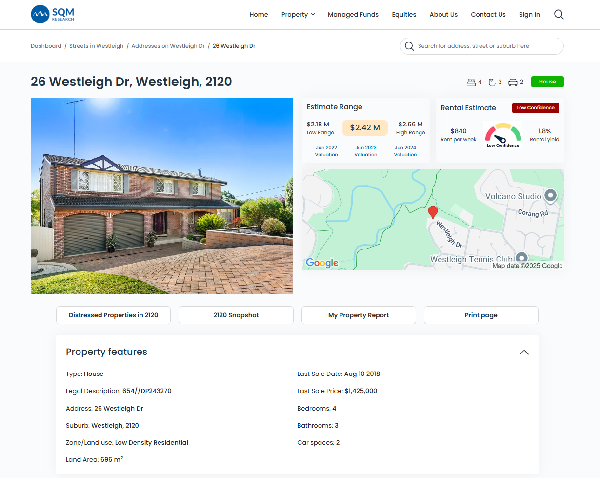 SQM Property Explorer